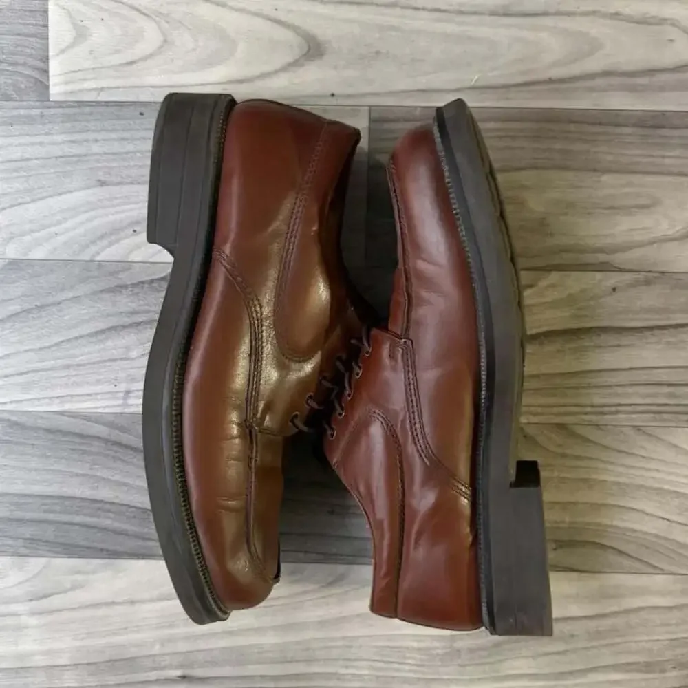 Vintage Y2K Brown Chunky Leather Oxford Dress Shoes Size 11.5